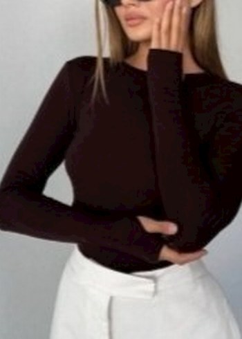 Kadın Uzun Kollu İnce Body - Görsel 7