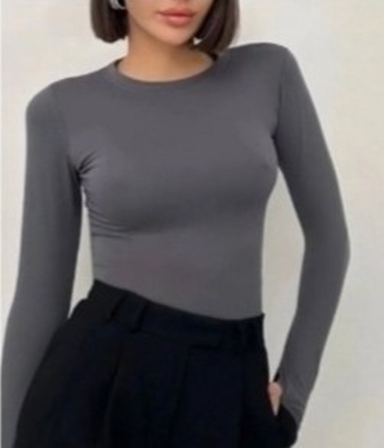 Kadın Uzun Kollu İnce Body - Görsel 5