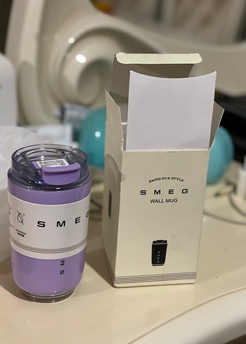 Mor Smeg Wall Mug Termos - Görsel 2