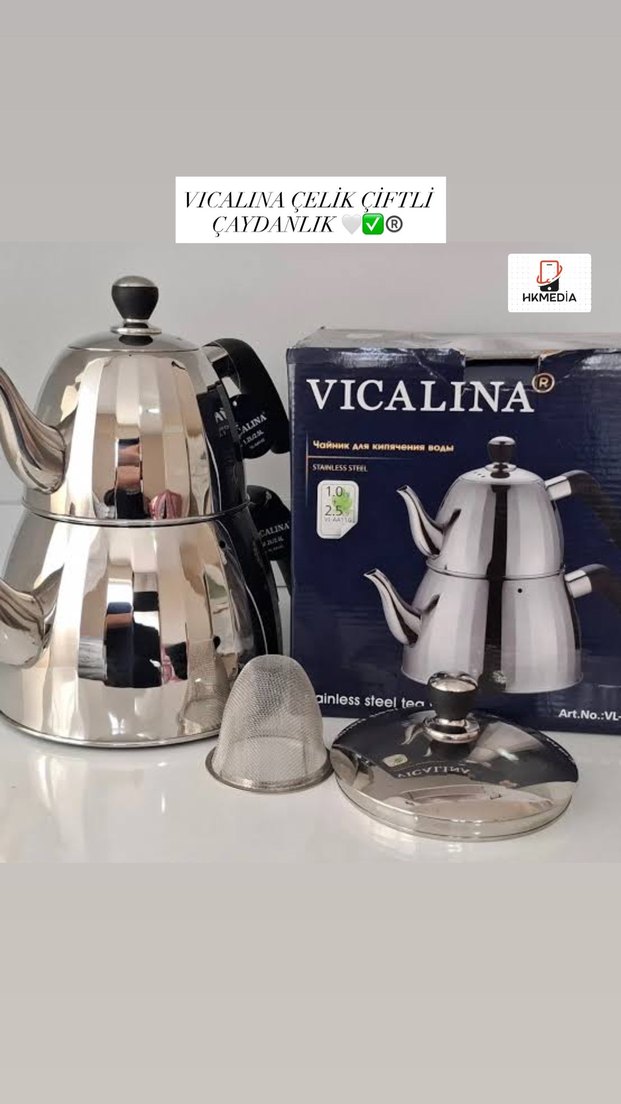 Parlak Altın Renkli Çaydanlık Seti - Görsel 3