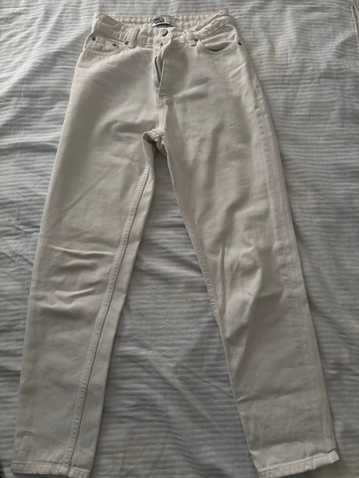 Jomofu Vintage Beyaz Jean - Görsel 3