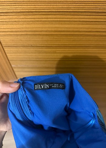 Straplez Drapeli Elbise - Görsel 4