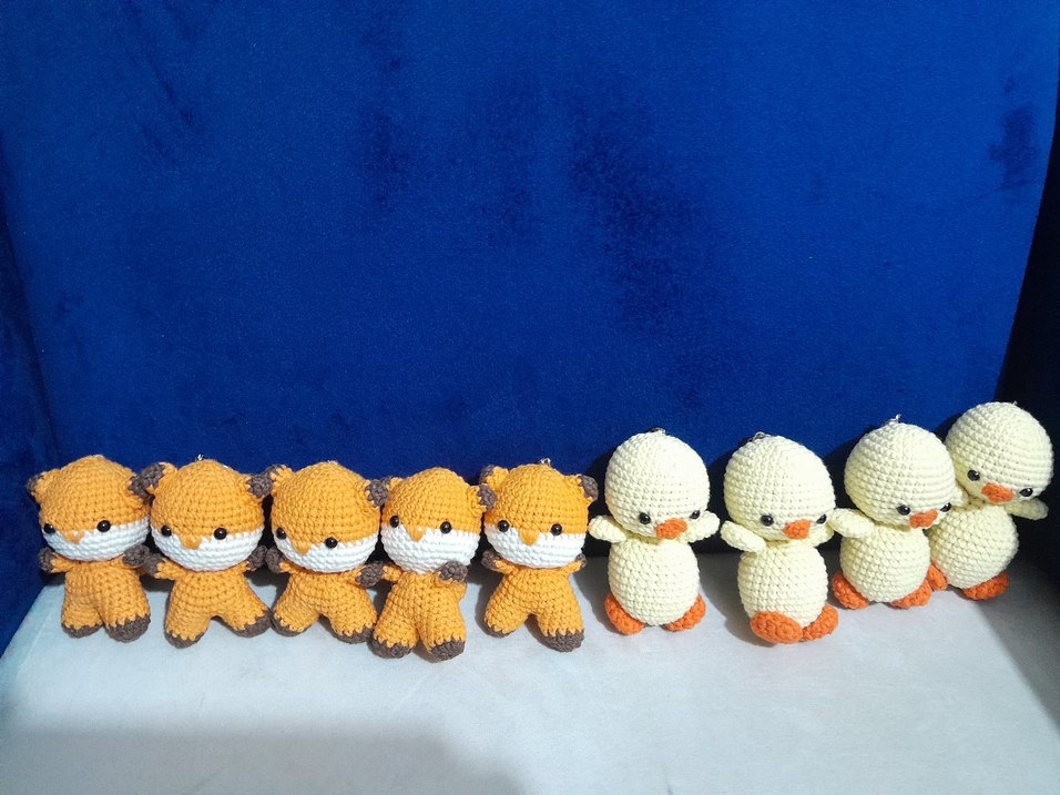 Turuncu Örgü Tilki Peluş Oyuncak - Görsel 2