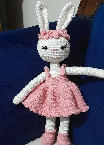 El Örgüsü Pastel Tavşan Bebek - Görsel 2
