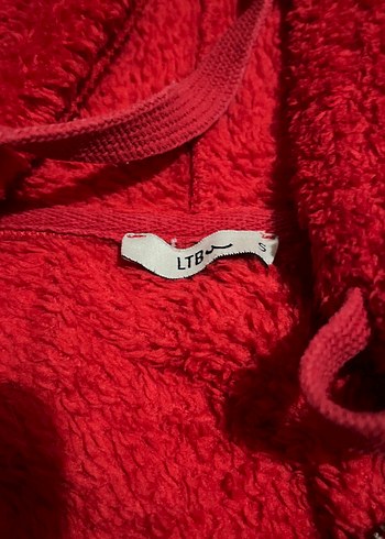 Kırmızı Kapüşonlu Fermuarlı Kadın Sweatshirt - Görsel 2