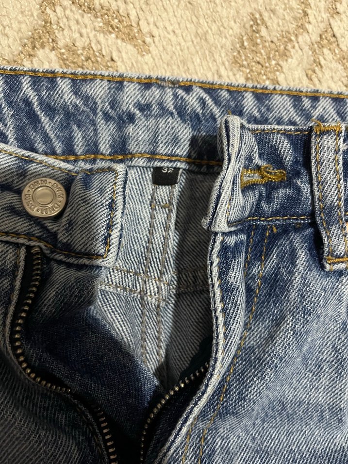 Gri Midi Boy Kadın Denim Pantolon - Görsel 2