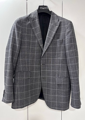 Cacharel Gri Ekose Desenli Erkek Ceket - Görsel 4