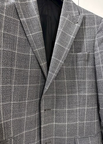 Cacharel Gri Ekose Desenli Erkek Ceket - Görsel 5