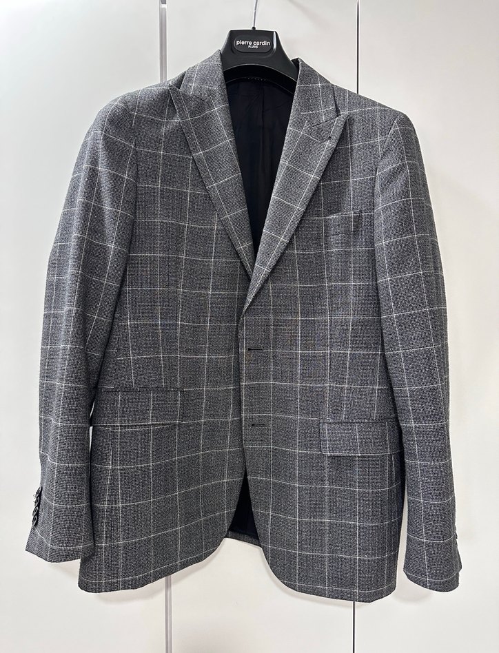 Cacharel Gri Ekose Desenli Erkek Ceket - Görsel 4