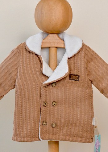 Kahverengi Düğmeli Erkek Çocuk triko ceket - Görsel 3