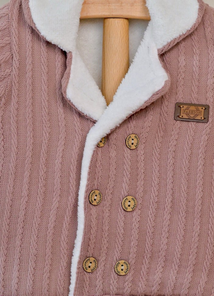 Erkek Çocuk Kahverengi Örgü Triko ceket - Görsel 3