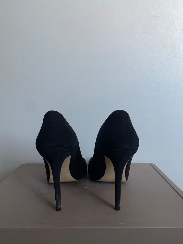 Siyah Süet Tokalı Stiletto - Görsel 3