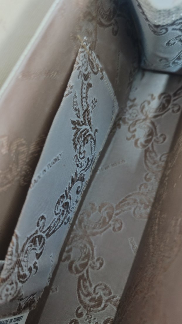 Gri Yılan Desenli Zincir Detaylı Kadın Clutch - Görsel 4