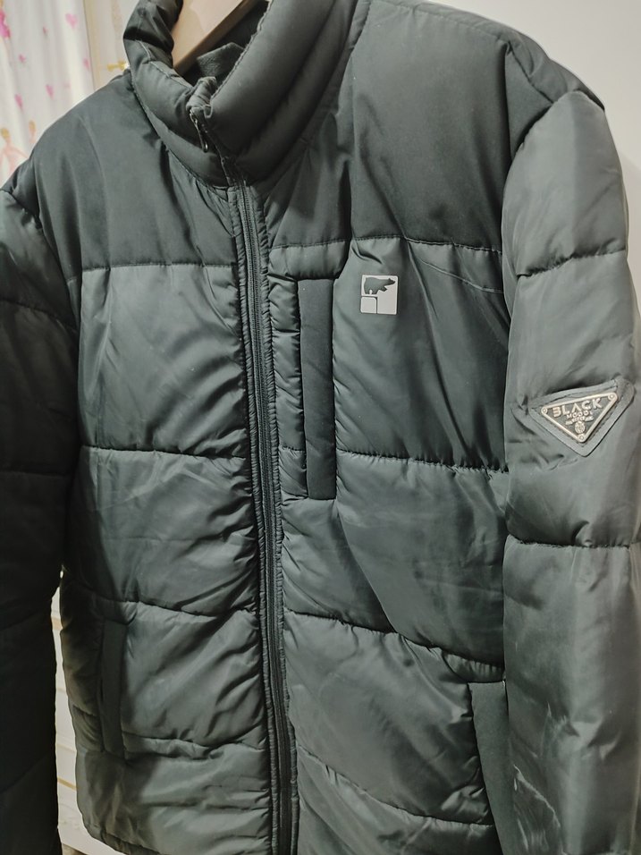 Fermuarlı Siyah Erkek Mont - Görsel 3