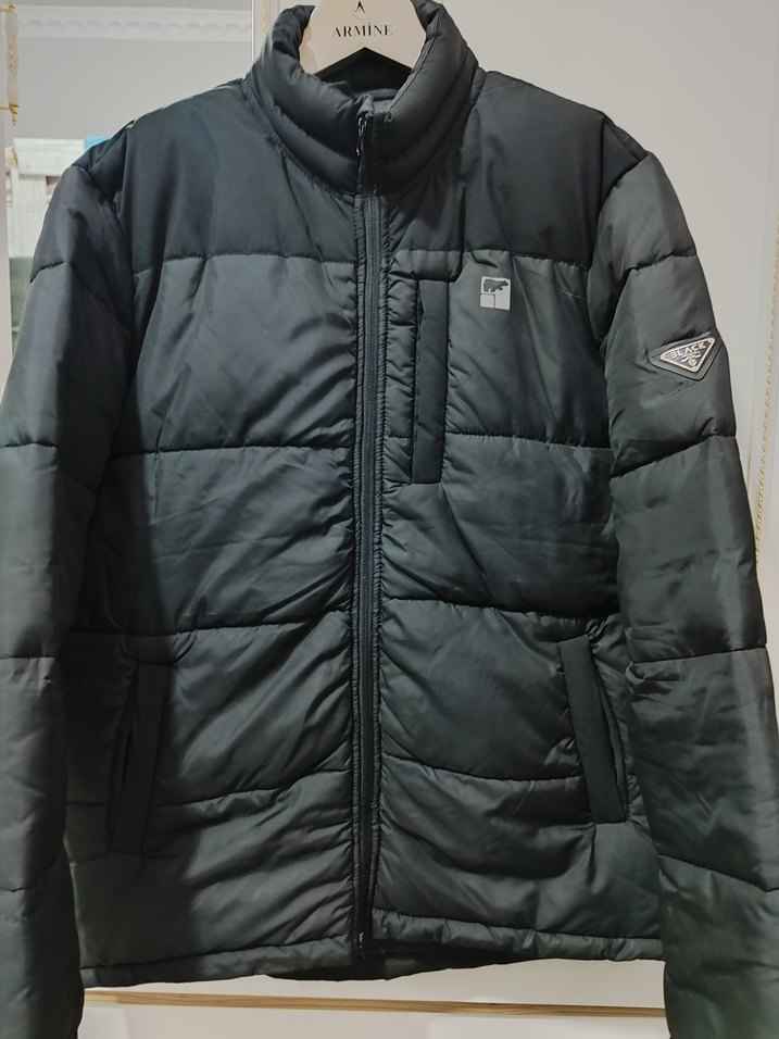 Fermuarlı Siyah Erkek Mont - Görsel 2