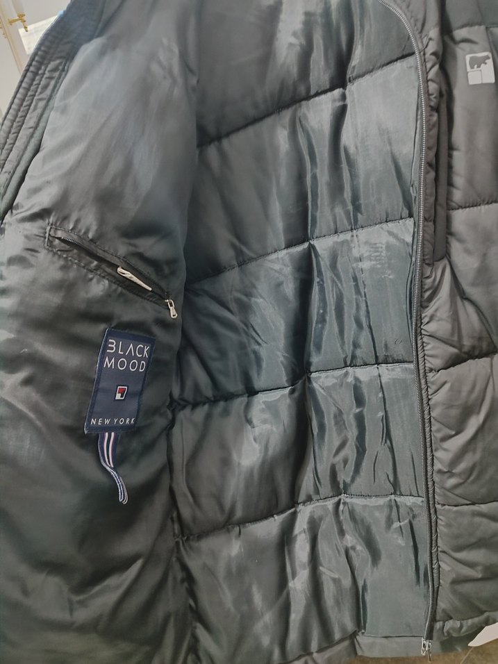 Fermuarlı Siyah Erkek Mont - Görsel 4