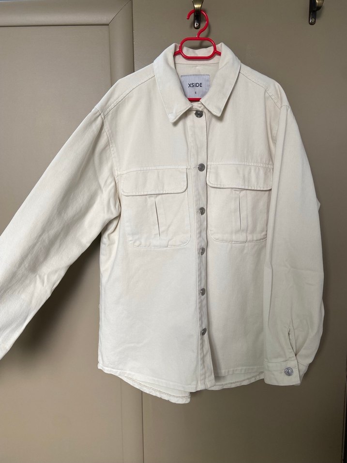 Krem Gömlek Ceket - Görsel 2