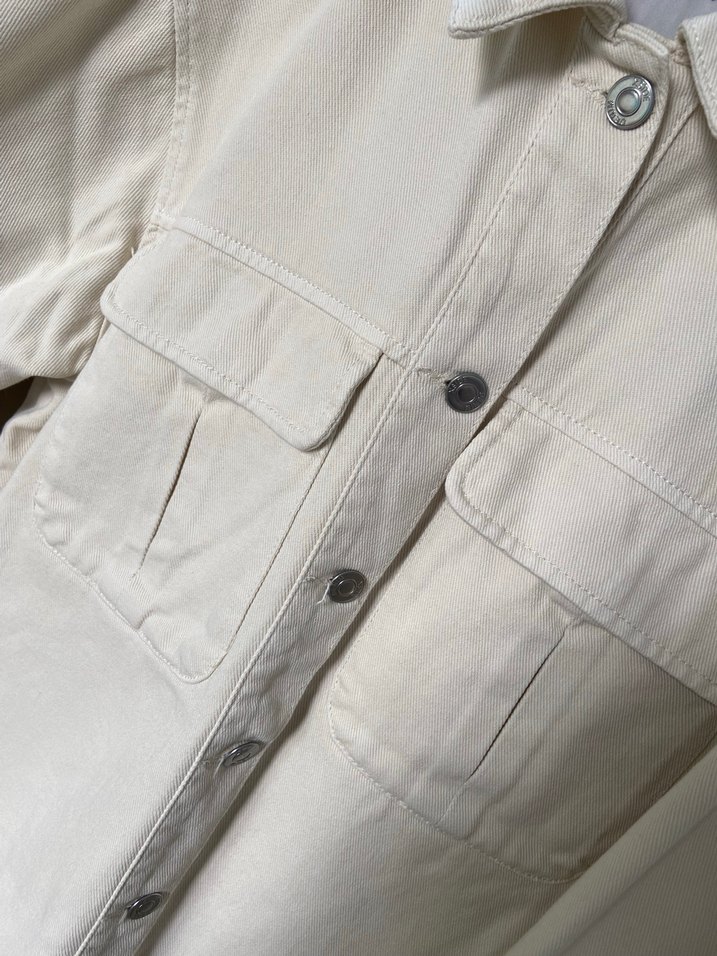 Krem Gömlek Ceket - Görsel 4