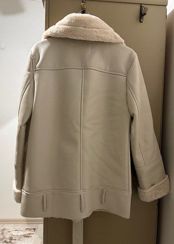 Bej Süet Kürklü Kadın Ceket - Görsel 2