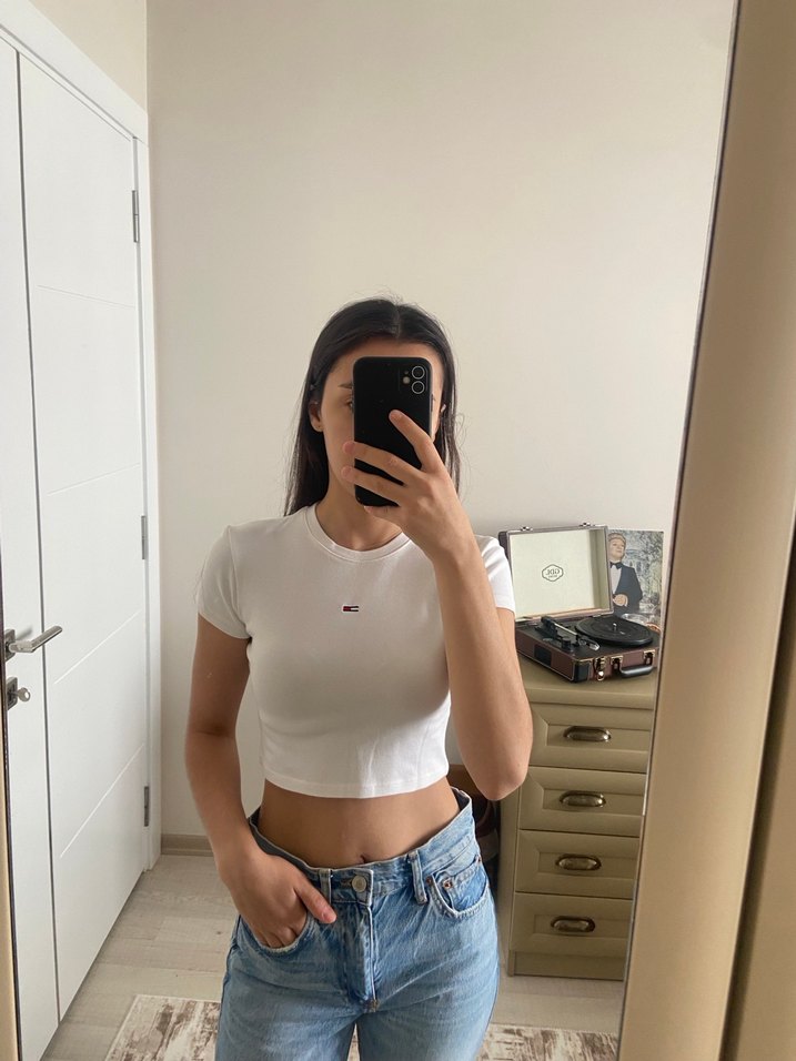 Beyaz Basic Crop - Görsel 2