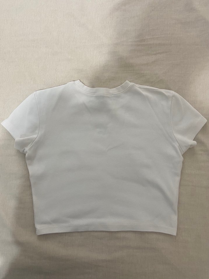 Beyaz Basic Crop - Görsel 4