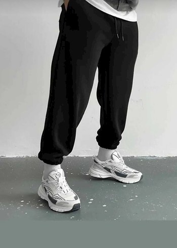 Siyah Rahat Kesim Erkek Eşofman Altı - Görsel 3