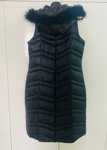 Siyah Uzun Kürklü Kadın Yelek - Görsel 2