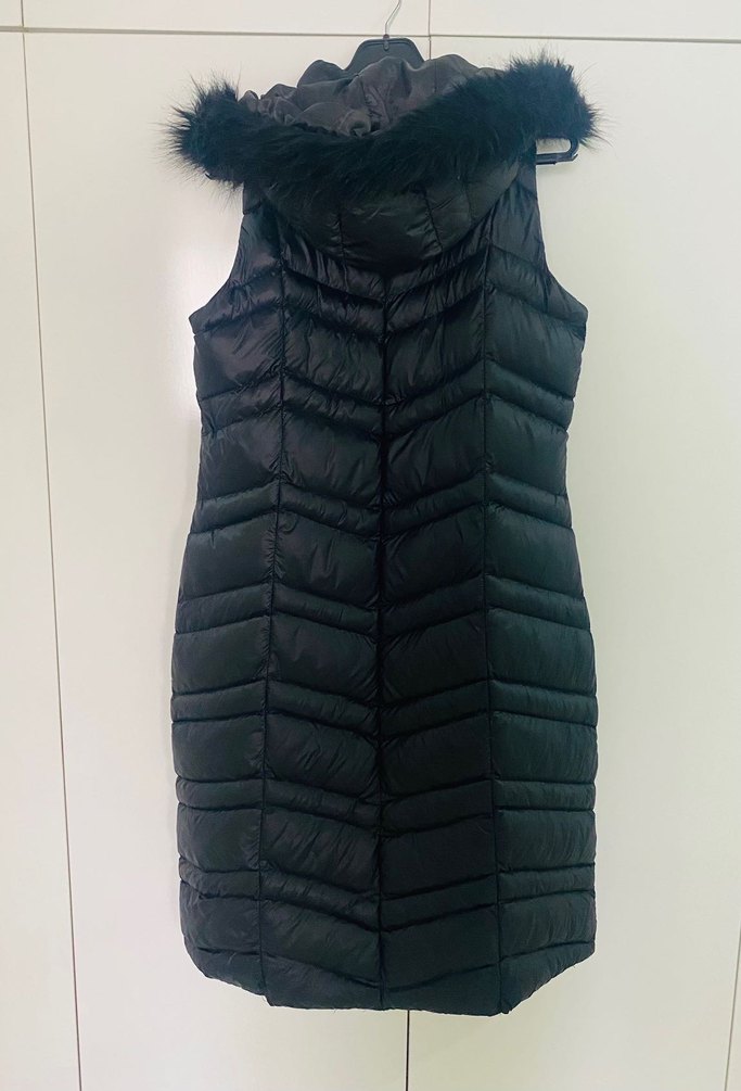 Siyah Uzun Kürklü Kadın Yelek - Görsel 2