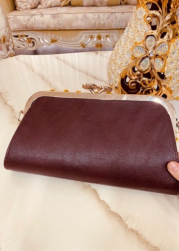Bordo Deri Tokalı Kadın Portföy Çanta - Görsel 3