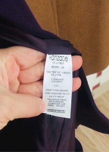 Kürklü Yaka Detaylı Mor Kaban - Görsel 9