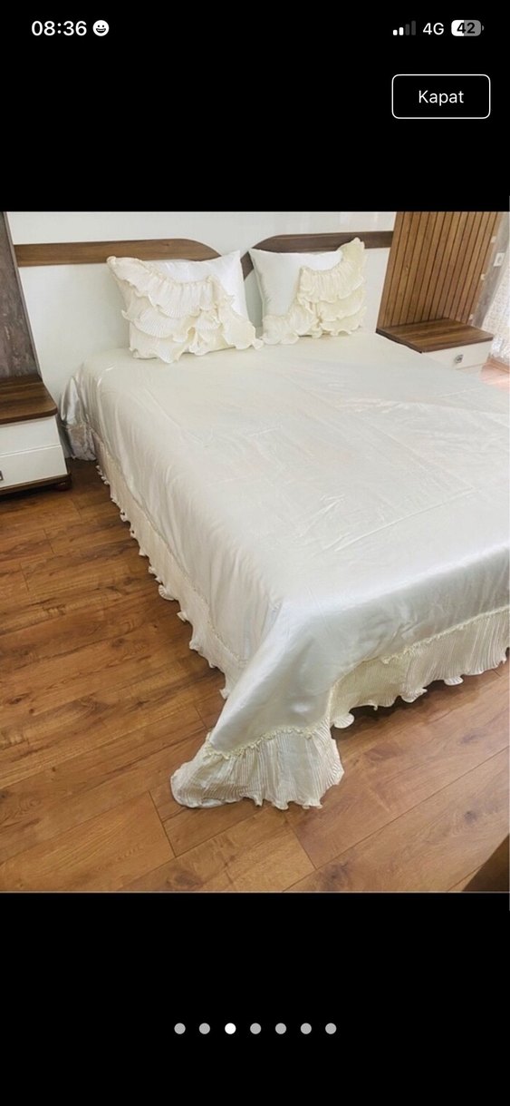 Ekru Yatak Örtüsü - Görsel 3