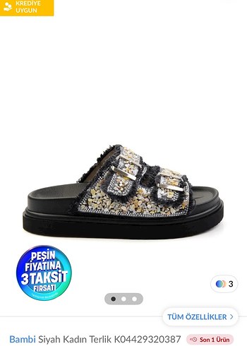 Siyah Yılan Desenli Tokalı Kadın Terlik - Görsel 2