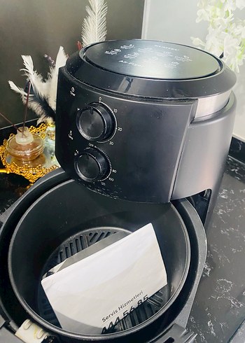 Siyah Elektrikli Hava Fritözü ve Izgara - Görsel 3