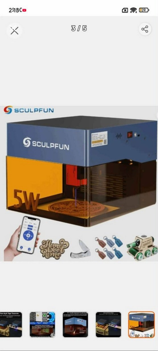 #lazerkesim #lazergravür #sculpfun - Görsel 4