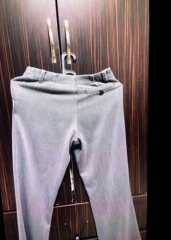 Gri Kadın Denim Kumaş Pantolon - Görsel 2