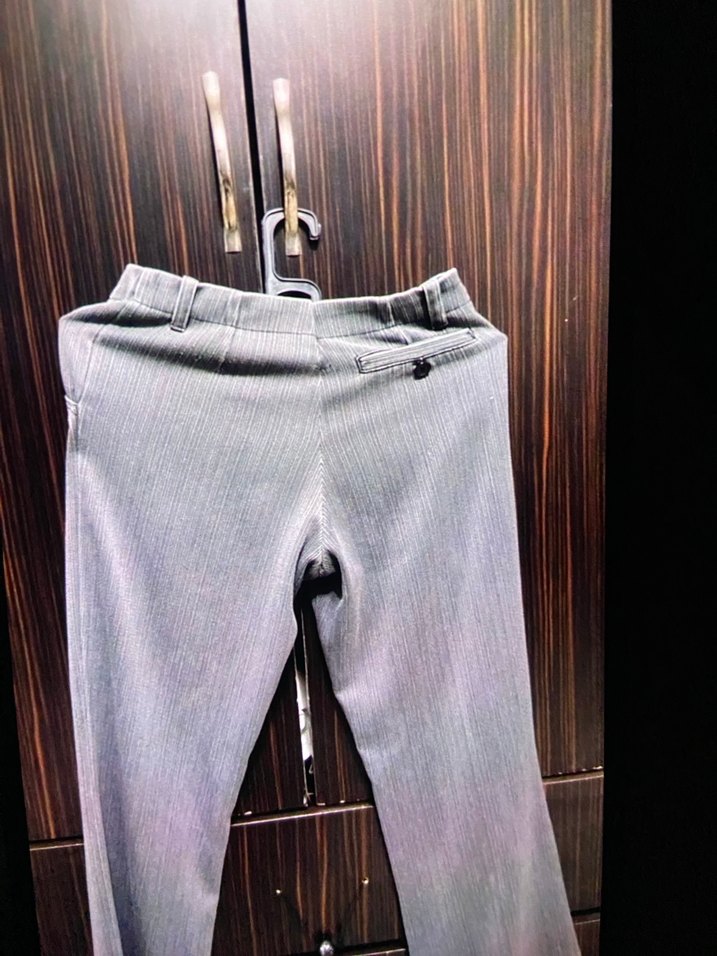 Gri Kadın Denim Kumaş Pantolon - Görsel 2