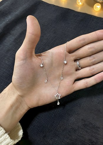 925 Ayar Gümüş Yıldız Şans Kolyesi - Görsel 3