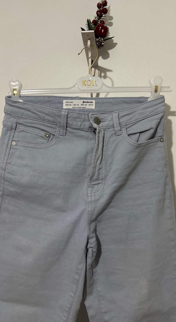 Gri Normal Boy Kadın Denim Pantolon - Görsel 2