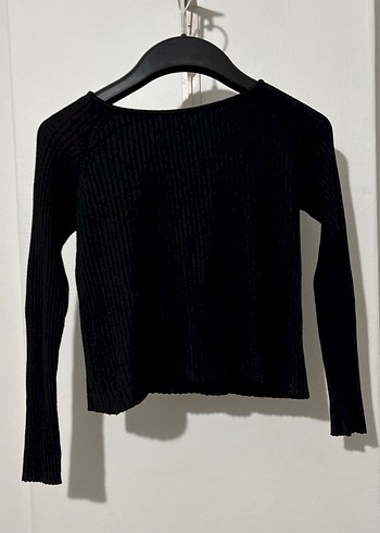 Kadın Siyah Pilili Uzun Kollu Triko - Görsel 2