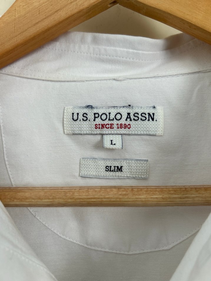 Us.Polo.Assn. Erkek Beyaz Uzun Kollu Gömlek - Görsel 3