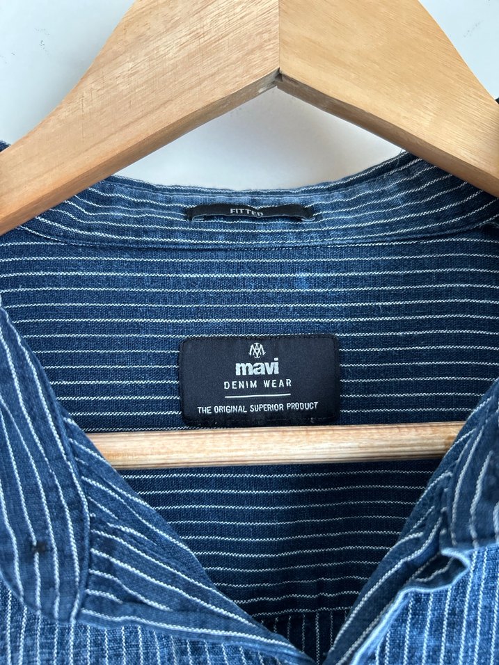 Mavi Erkek Gömlek - Görsel 3