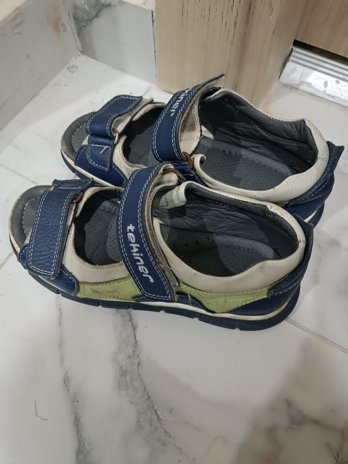 Erkek Çocuk Mavi Cırt Cırtlı Sandalet - Görsel 2