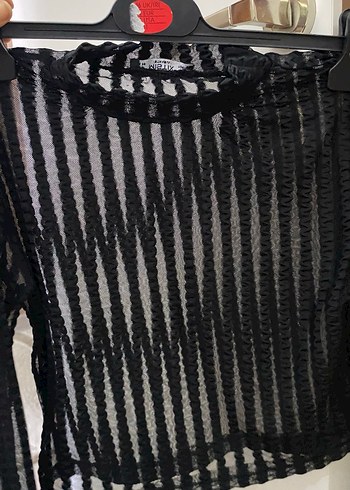 Uzun Kollu Pilili Siyah Gotik Bluz - Görsel 4