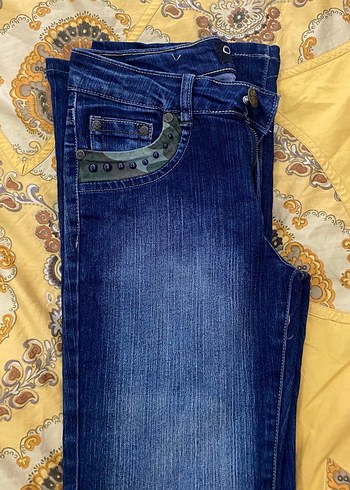 Parlak Mavi Kadın Kot Pantolon - Görsel 3