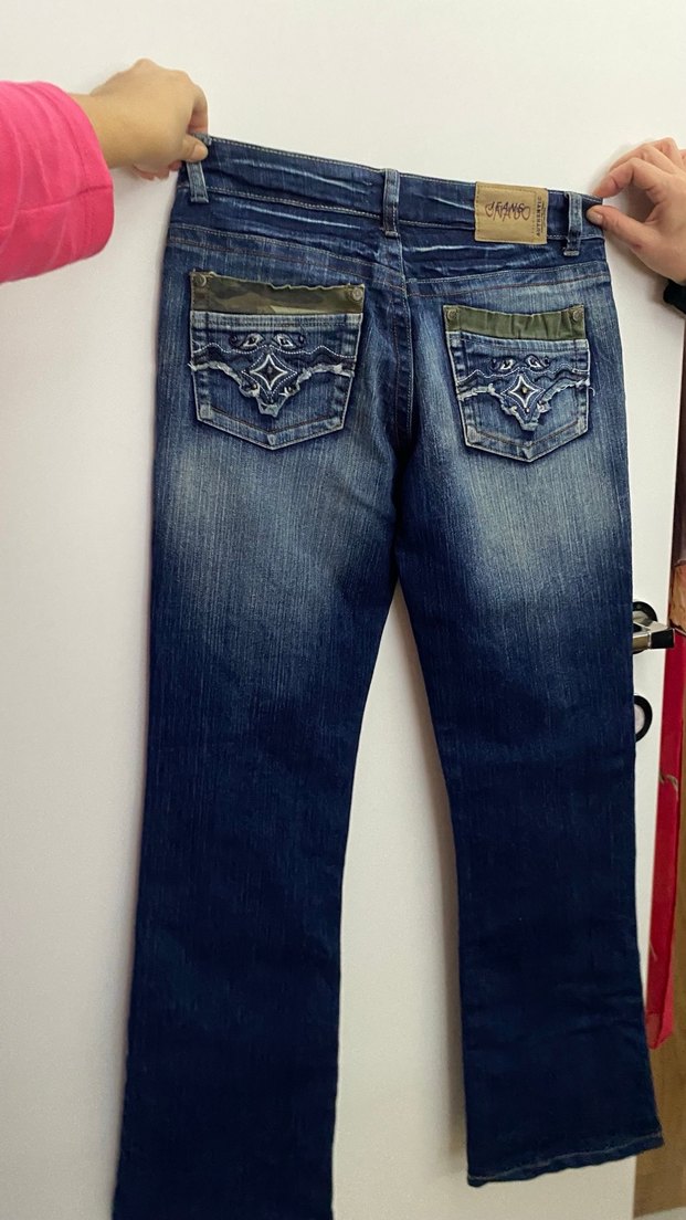 Parlak Mavi Kadın Kot Pantolon - Görsel 4