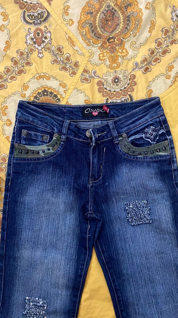 Parlak Mavi Kadın Kot Pantolon - Görsel 2