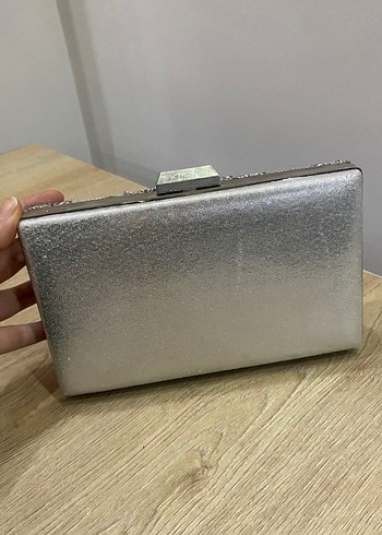 Gri Payetli  Abiye Çanta - Görsel 3