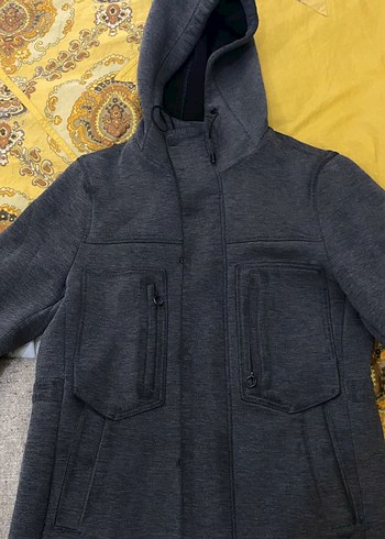 Gri Fermuarlı zara kaban unisex - Görsel 3