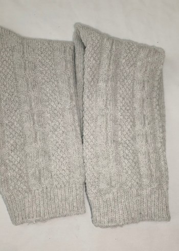 Gri Erkek Midi Alpaka Yün Çorap - Görsel 3