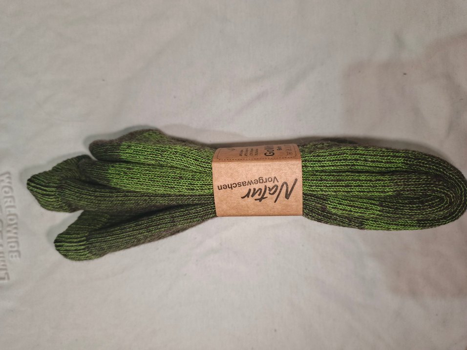 Yeşil Alpaka Yünlü Erkek Çorap - Görsel 3